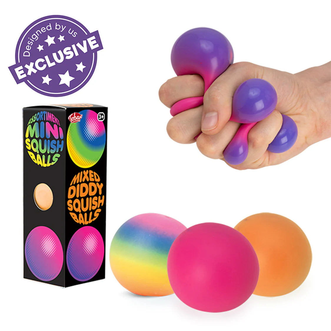 Scrunchems Mixed Diddy Squish Balls - 3PK