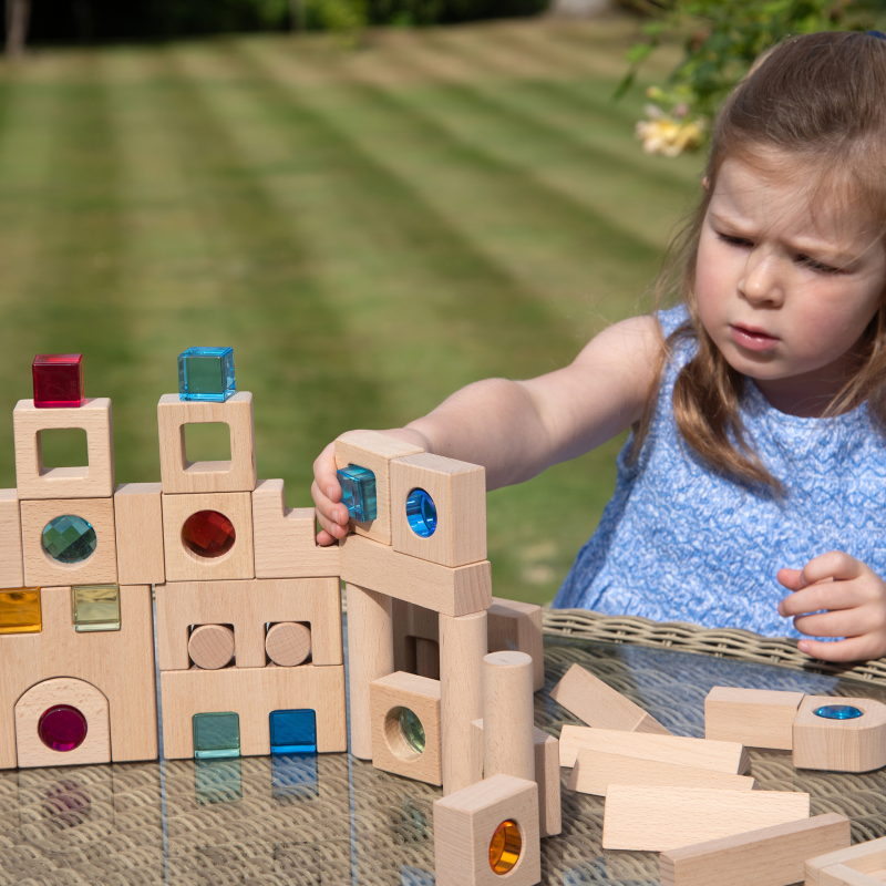 Wooden Building Gem Blocks
