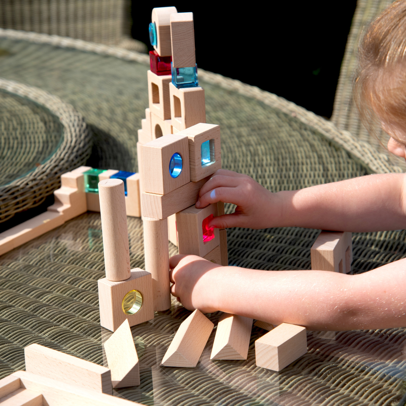 Wooden Building Gem Blocks