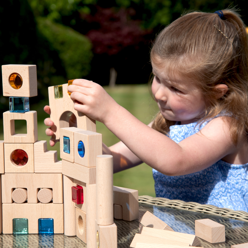 Wooden Building Gem Blocks