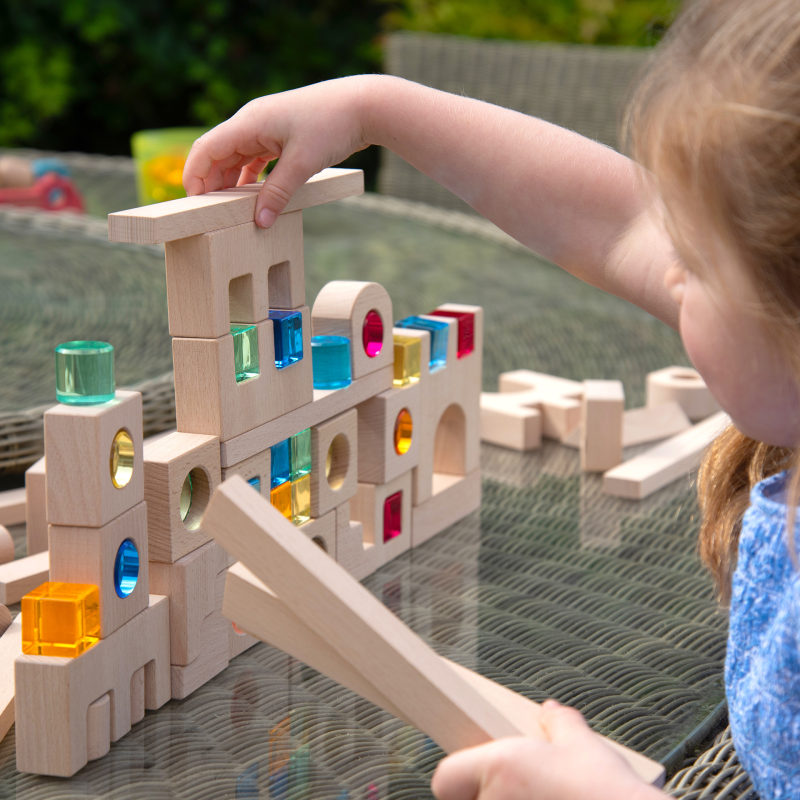 Wooden Building Gem Blocks